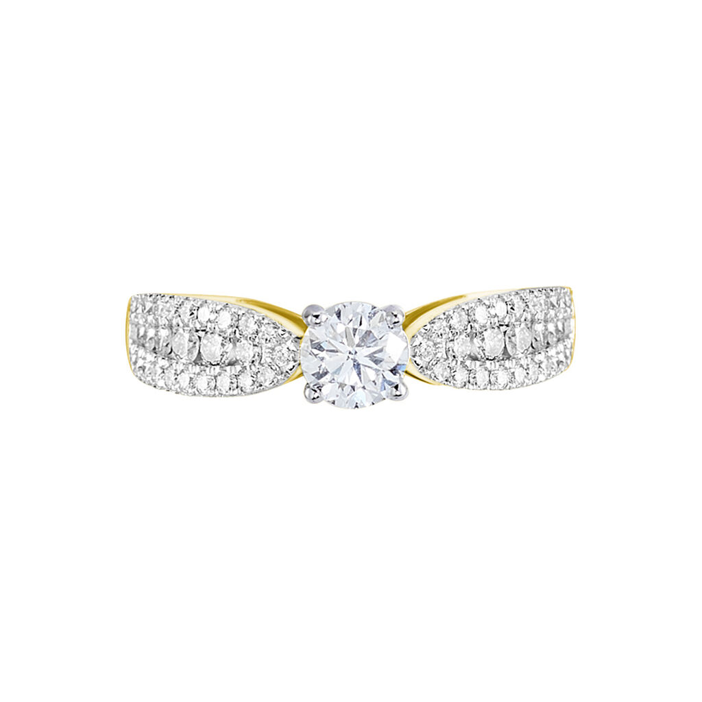 Bague Solitaire Stockholm Or Jaune Diamant Synthetique - Bagues solitaires Femme | Histoire d&rsquo;Or