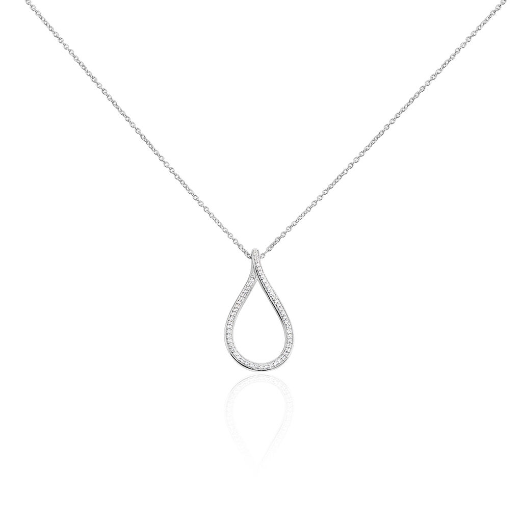 Collier Netta Argent Blanc Oxyde De Zirconium - Colliers fantaisie Femme | Histoire d&rsquo;Or
