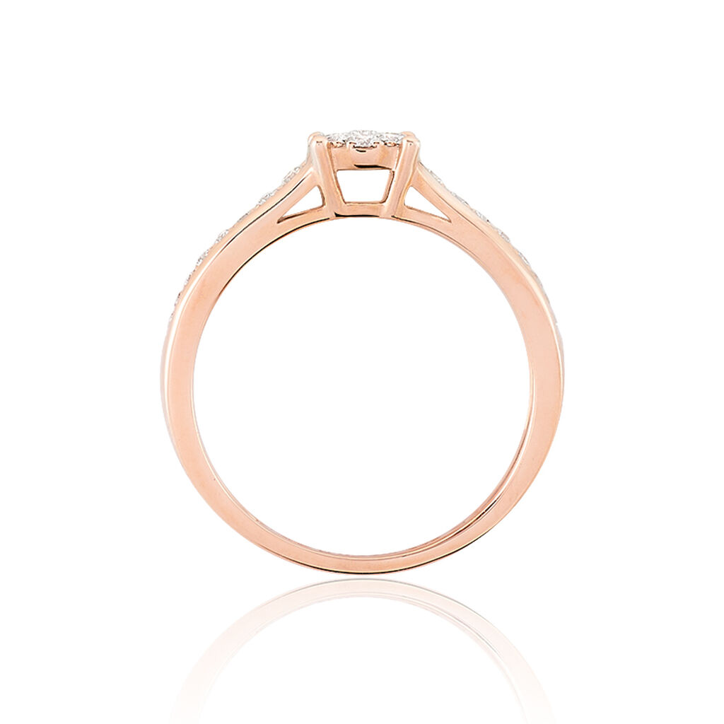 Bague Celia Or Rose Diamant - Bagues avec pierre Femme | Histoire d&rsquo;Or