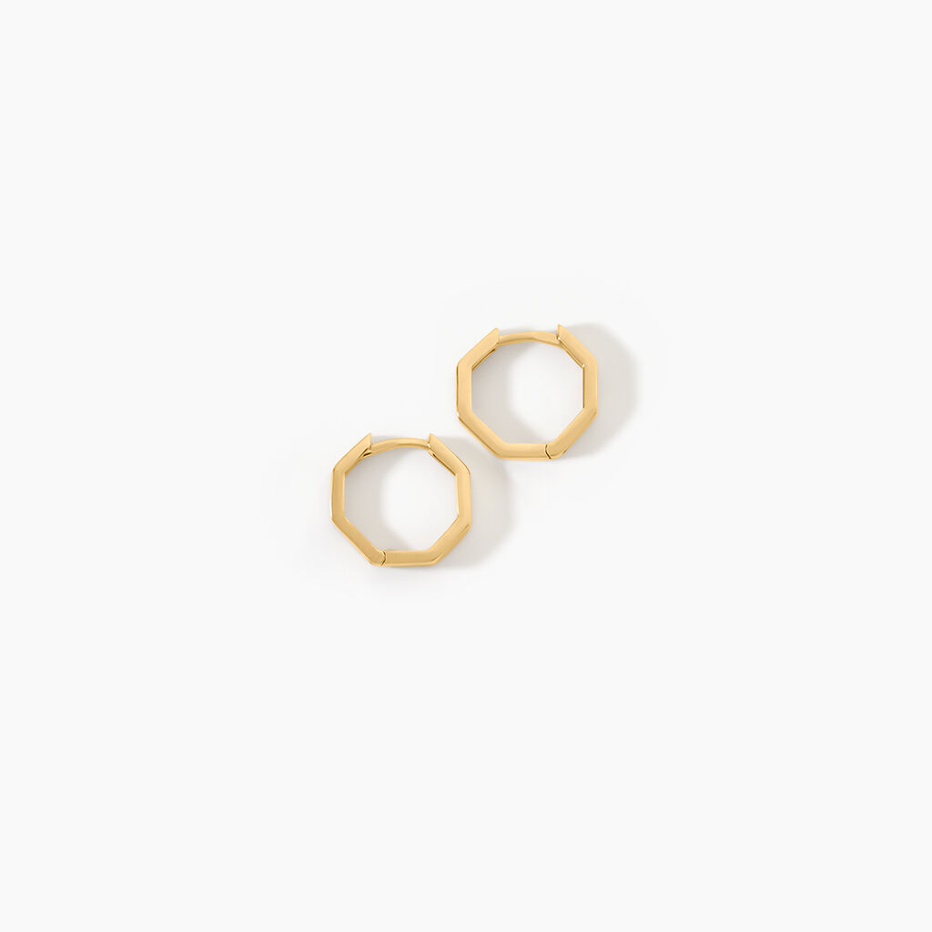 Cr&eacute;oles Caratacus Argent Dor&eacute; A L'Or 750/1000 - Boucles d'oreilles cr&eacute;oles Femme | Histoire d&rsquo;Or
