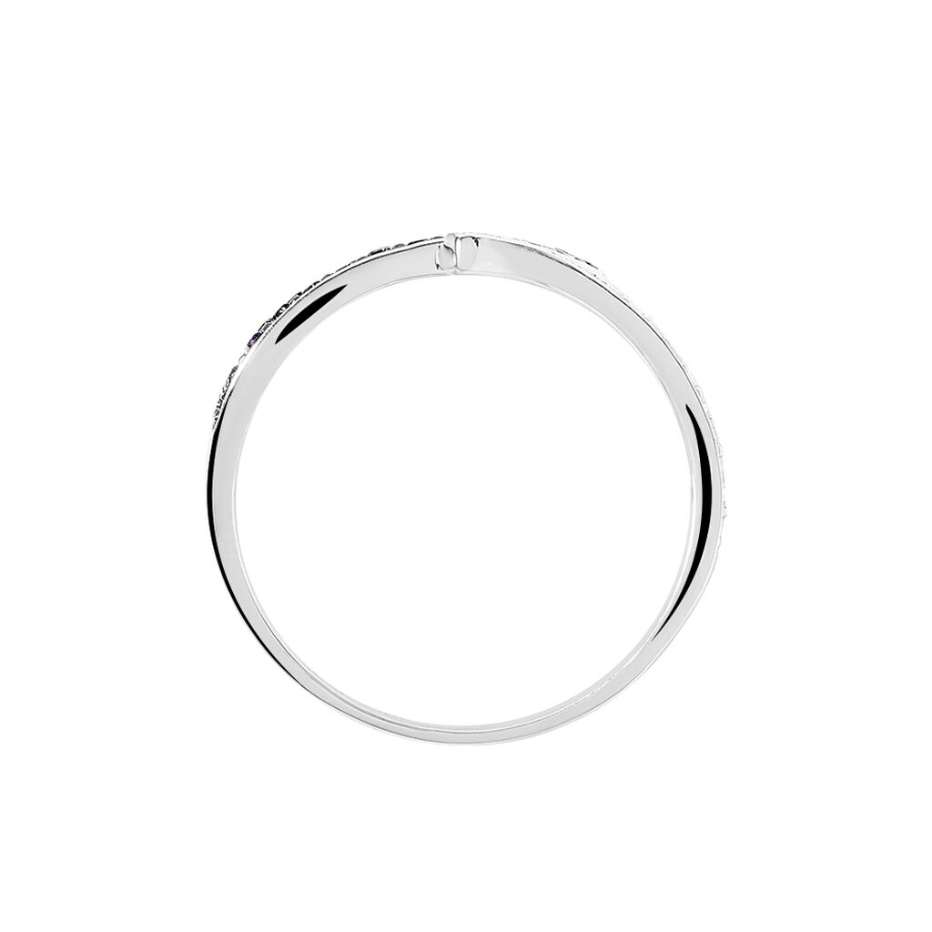 Bague Amelie Or Blanc Saphir Et Diamant - Bagues avec pierre Femme | Histoire d’Or