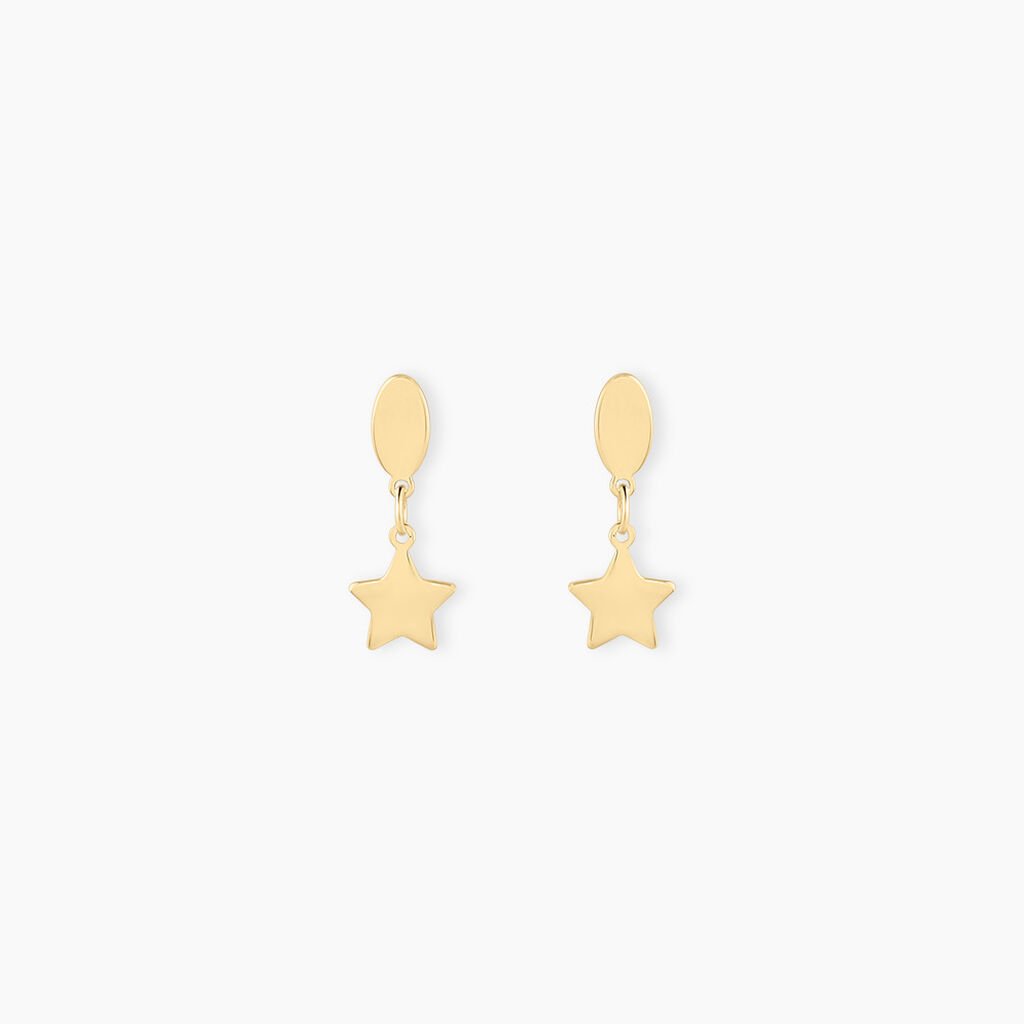 Boucles D'oreilles Pendantes Alphonsine Etoile Or Jaune - Boucles d'oreilles pendantes Femme | Histoire d&rsquo;Or