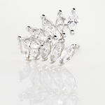 Bijoux D'oreilles Edma Or Blanc Oxyde De Zirconium - Ear cuffs Femme | Histoire d&rsquo;Or