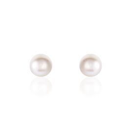 Boucles D'oreilles Puces Ursulina Or Jaune Perle De Culture - Clous d'oreilles Femme | Histoire d’Or