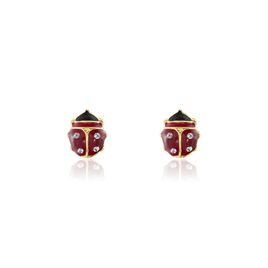 Boucles D'oreilles Puces Deena Or Jaune Oxyde De Zirconium - Clous d'oreilles Enfant | Histoire d’Or