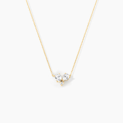Collier Or Jaune Isidor Oxydes De Zirconium - Colliers Femme | Histoire d’Or