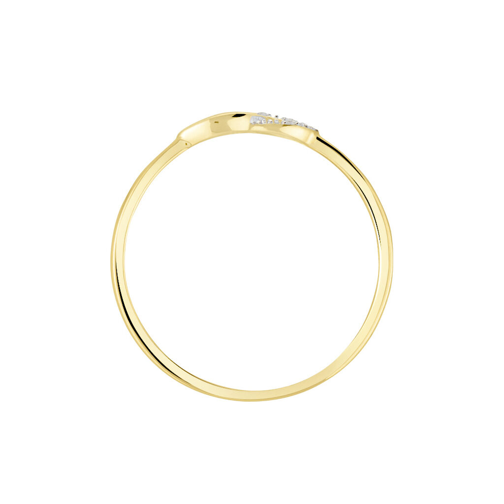 Bague Irla Or Jaune Diamant - Bagues avec pierre Femme | Histoire d&rsquo;Or