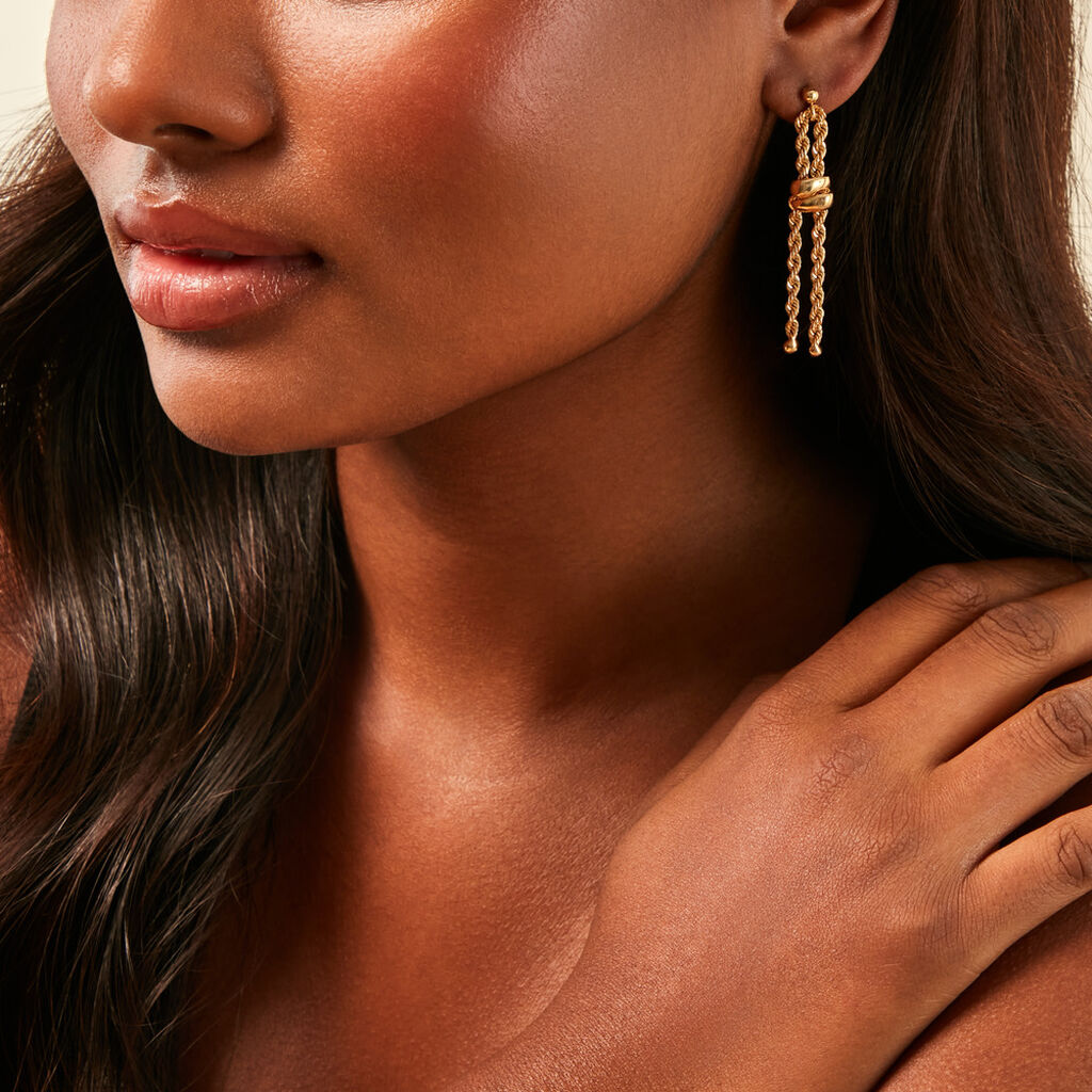 Boucles D'Oreilles Pendantes Jerry Or Jaune - Boucles d'oreilles pendantes Femme | Histoire d’Or