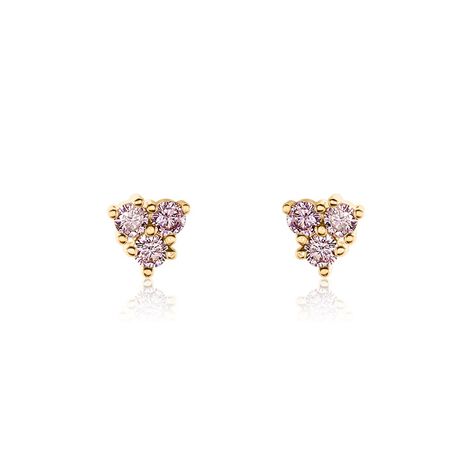 Boucles D'oreilles Puces Istoria Plaqué Or Jaune Oxyde De Zirconium - Boucles d'oreilles fantaisie Femme | Histoire d’Or