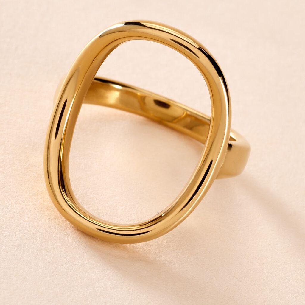 Bague Gold Aura Acier Jaune - Bagues fantaisie Femme | Histoire d&rsquo;Or