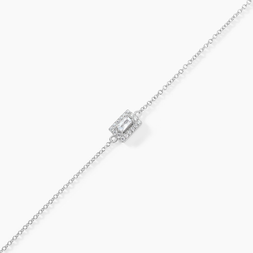 Bracelet Laurine Argent Blanc Oxyde De Zirconium - Bracelets fantaisie Femme | Histoire d’Or