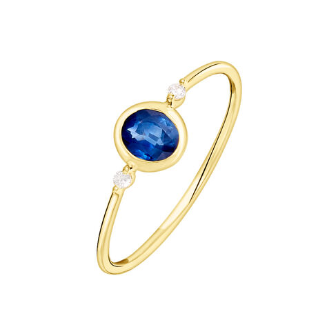 Bague Jahyna Or Jaune Saphir Et Diamant - Bagues solitaires Femme | Histoire d’Or