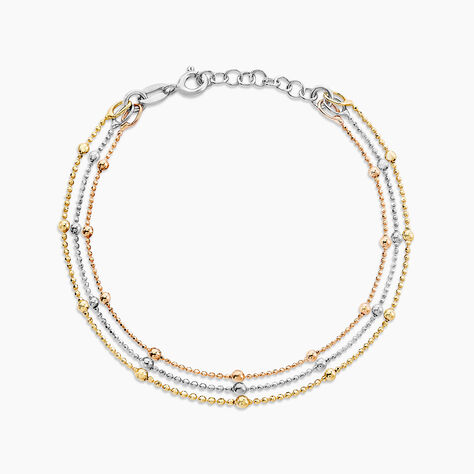 Bracelet Daralea Argent Tricolore - Bracelets Femme | Histoire d’Or