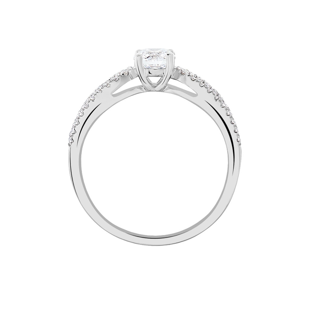 Bague Solitaire Stockholm Or Blanc Diamant Synthetique - Bagues solitaires Femme | Histoire d’Or