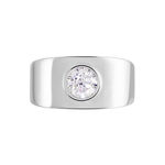 Bague Solitaire Electre Argent Blanc Oxyde De Zirconium - Bagues solitaires Femme | Histoire d&rsquo;Or