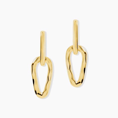 Boucles D'oreilles Pendantes Gold Aura Acier Jaune - Boucles d'oreilles fantaisie Femme | Histoire d’Or
