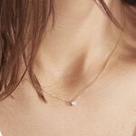 Collier Or Jaune Aphrodite Diamant Synthetique - Colliers Femme | Histoire d&rsquo;Or