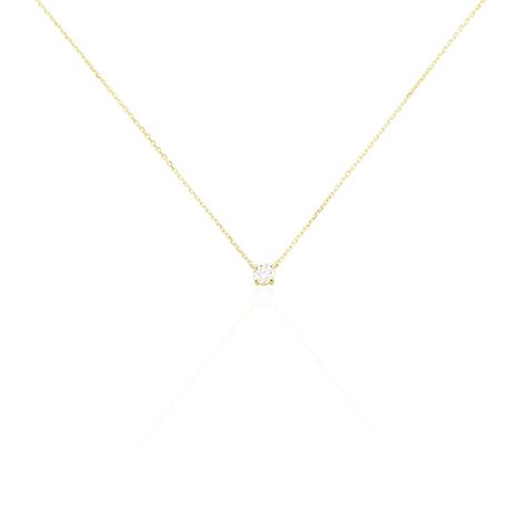 Collier Or Jaune Aphrodite Diamant Synthetique - Colliers Femme | Histoire d’Or