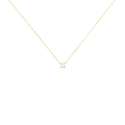 Collier Or Jaune Aphrodite Diamant Synthetique - Colliers Femme | Histoire d’Or