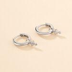 Cr&eacute;oles Olmos Argent Blanc - Boucles d'oreilles cr&eacute;oles Femme | Histoire d&rsquo;Or