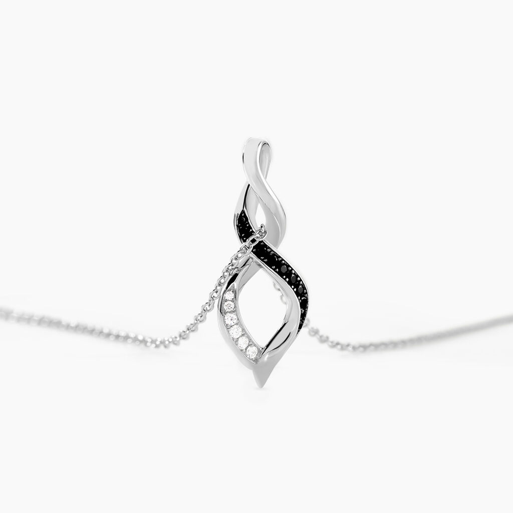 Collier Claudia Argent Blanc Oxyde De Zirconium - Colliers fantaisie Femme | Histoire d’Or