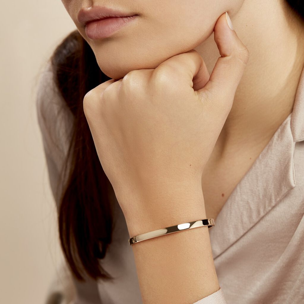 Bracelet Jonc Graca Plaqué Or Jaune - Bracelets fantaisie Femme | Histoire d’Or