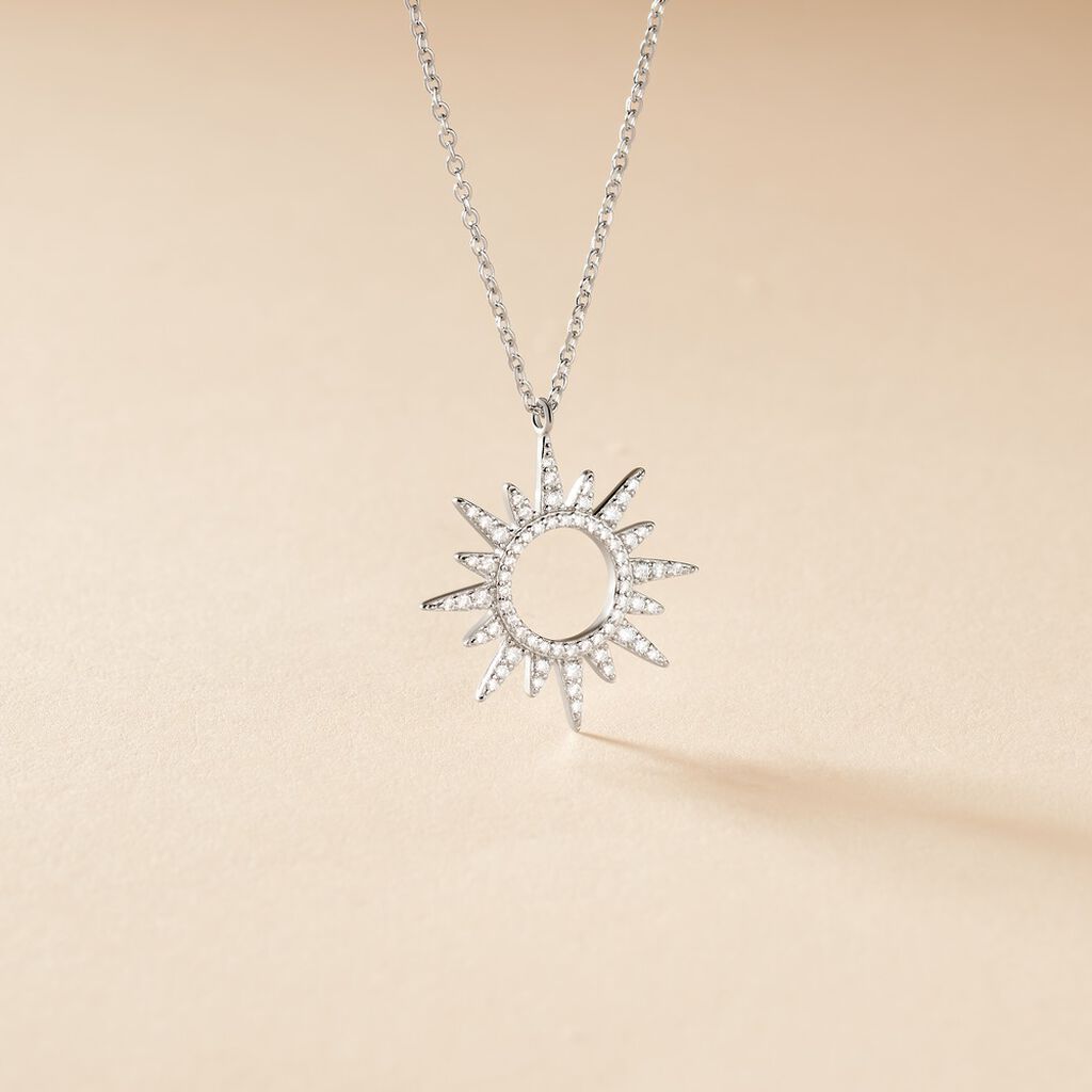 Collier Anaiz Argent Blanc Oxyde De Zirconium - Colliers fantaisie Femme | Histoire d’Or