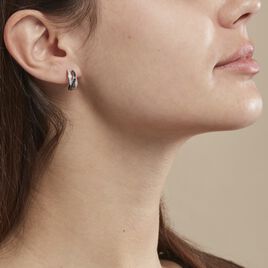 Boucles D'oreilles Puces Bethany Argent Blanc Oxyde De Zirconium - Boucles d'oreilles fantaisie Femme | Histoire d’Or