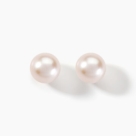 Boucles D'oreilles Puces Kesya Or Jaune Perle De Culture - Clous d'oreilles Femme | Histoire d’Or