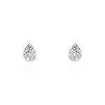 Boucles D'oreilles Puces Nevena Or Blanc Diamant - Clous d'oreilles Femme | Histoire d&rsquo;Or