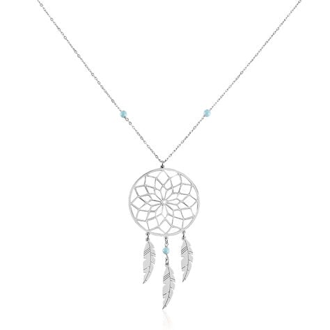 Collier Sautoir Misalie Argent Blanc - Sautoirs Femme | Histoire d&rsquo;Or