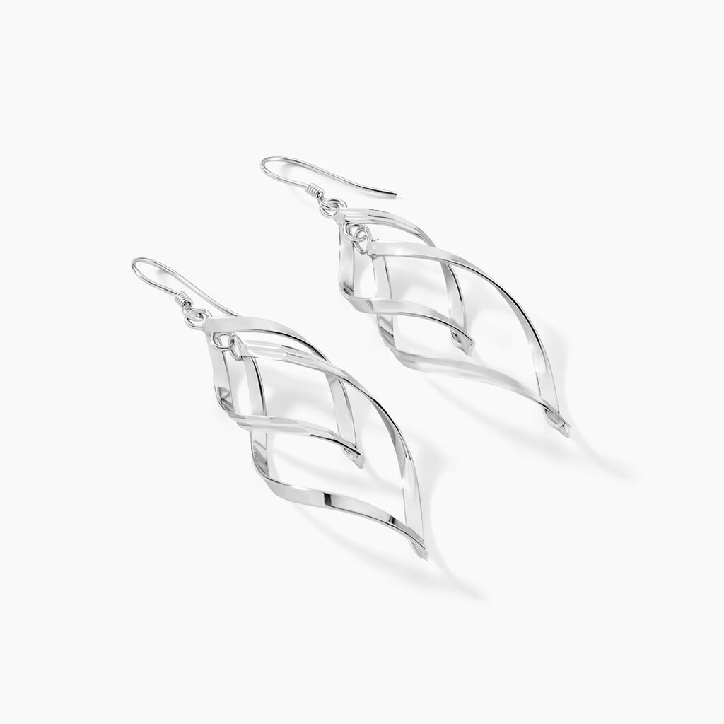 Boucles D'oreilles Pendantes Lisi Argent Blanc - Boucles d'oreilles fantaisie Femme | Histoire d’Or