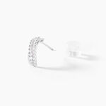 Boucles D'oreilles Puces Aglae Or Blanc Oxyde De Zirconium - Clous d'oreilles Femme | Histoire d&rsquo;Or