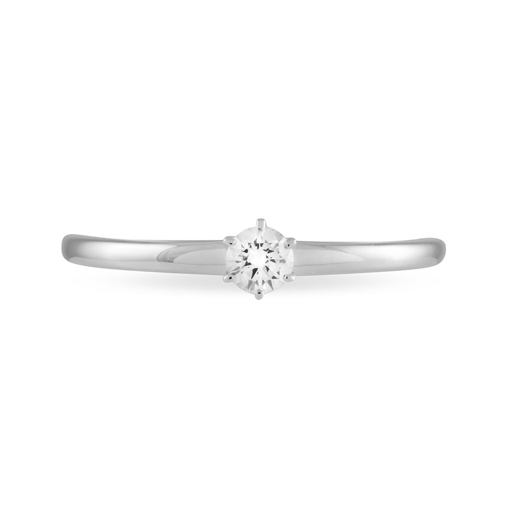 Bague Solitaire Natalia Or Blanc Diamant - Bagues solitaires Femme | Histoire d&rsquo;Or