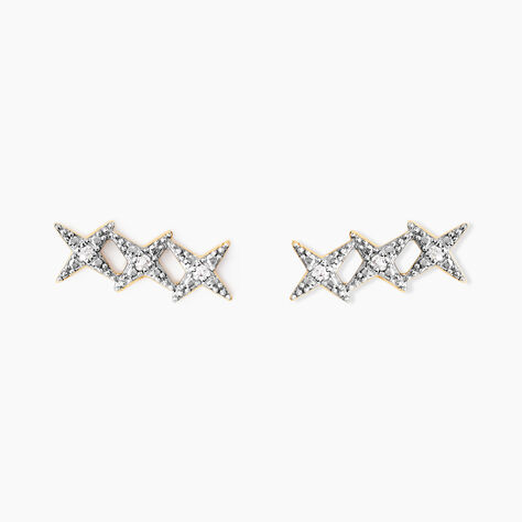 Boucles D'oreilles Puces Starlight Or Jaune Diamant - Clous d'oreilles Femme | Histoire d’Or