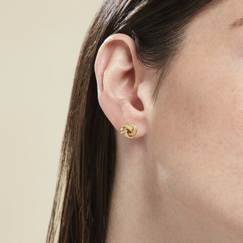 Boucles D'oreilles Puces Or Jaune Campanula - Clous d'oreilles Femme | Histoire d’Or
