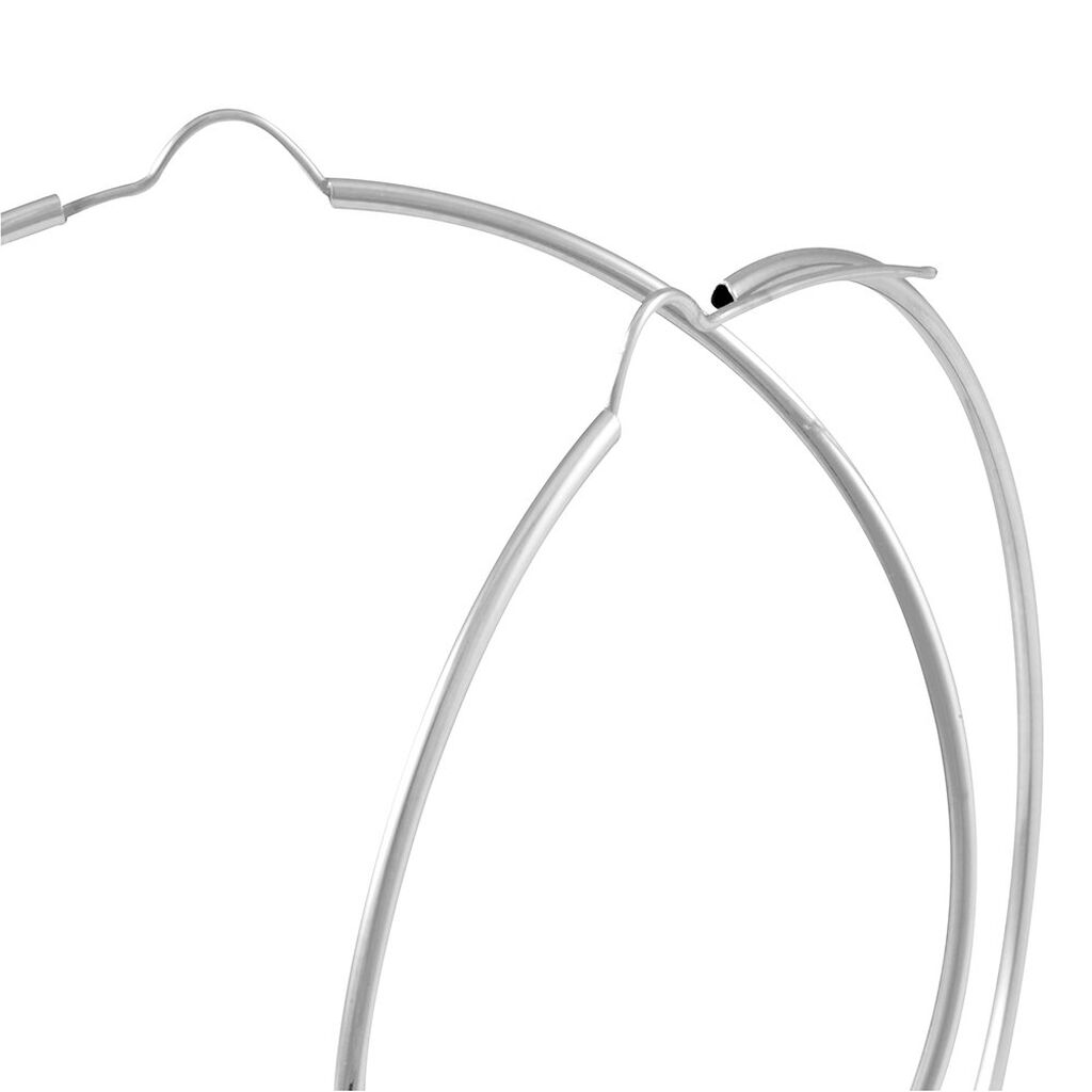 Créoles Dominae Or Blanc - Boucles d'oreilles créoles Femme | Histoire d’Or