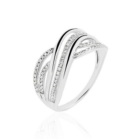 Bague Ocean Or Blanc Diamant - Bagues avec pierre Femme | Histoire d’Or