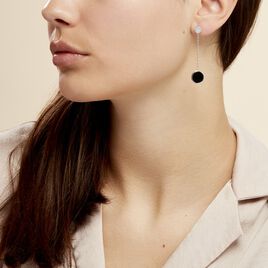 Boucles D'oreilles Pendantes Adonya Argent Céramique Et Oxyde - Boucles d'oreilles fantaisie Femme | Histoire d’Or
