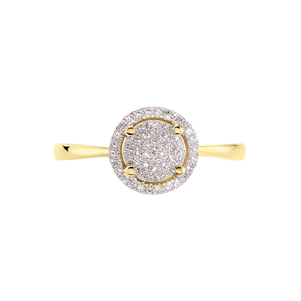 Bague Soleil D'hiver Or Jaune Diamant - Bagues avec pierre Femme | Histoire d’Or