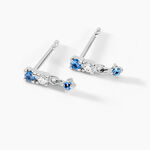 Boucles D'oreilles Pendantes Elorine Argent Blanc Oxyde De Zirconium - Boucles d'oreilles fantaisie Femme | Histoire d&rsquo;Or