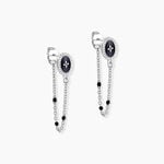 Boucles D'oreilles Pendantes Polka Argent Blanc - Boucles d'oreilles fantaisie Femme | Histoire d&rsquo;Or