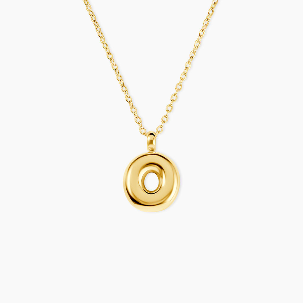 Collier Feliciane Acier Dor&eacute; - Cadeaux de naissance Femme | Histoire d&rsquo;Or