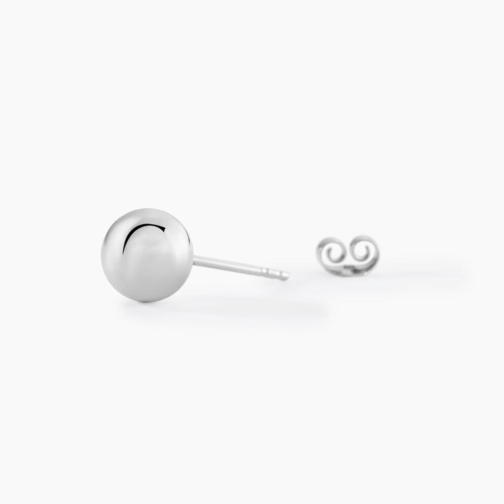 Boucles D'oreilles Puces Virgie Argent Blanc - Boucles d'oreilles fantaisie Femme | Histoire d’Or