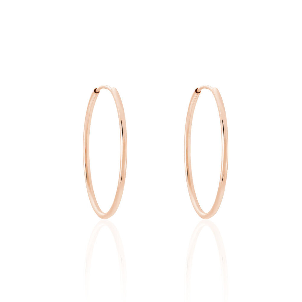 Créoles Dominae Or Rose - Boucles d'oreilles créoles Femme | Histoire d’Or