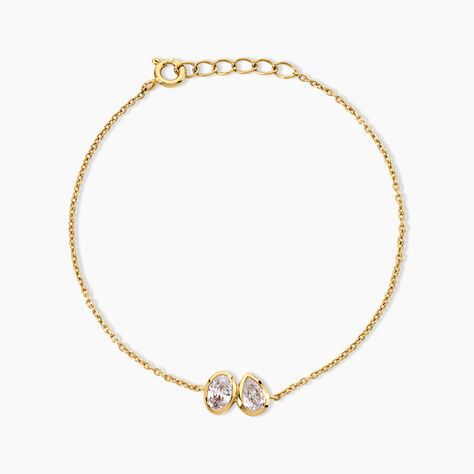 Bracelet Sunset Riviera Argent Dor&eacute; A L'Or 750/1000 Oxyde De Zirconium - Bracelets Femme | Histoire d&rsquo;Or