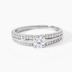 Bague Solitaire Maevane Argent Blanc Oxyde De Zirconium - Bagues solitaires Femme | Histoire d&rsquo;Or