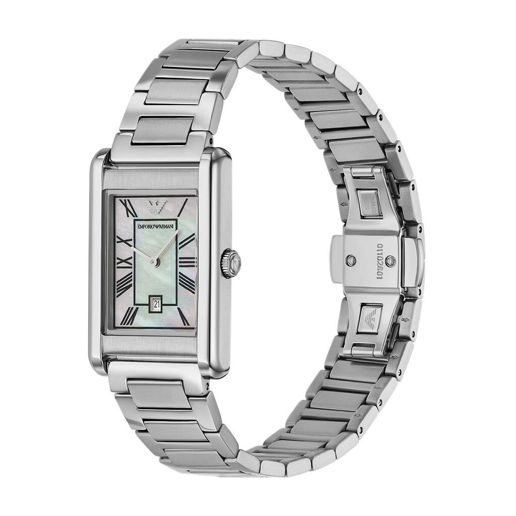 Montre Emporio Armani Nacre Blanche - Id&eacute;es cadeaux Homme | Histoire d&rsquo;Or