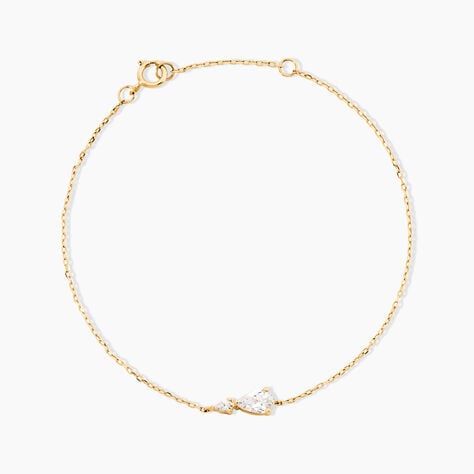 Bracelet Frang Or Jaune Oxyde De Zirconium - F&ecirc;te des m&egrave;res Femme | Histoire d&rsquo;Or