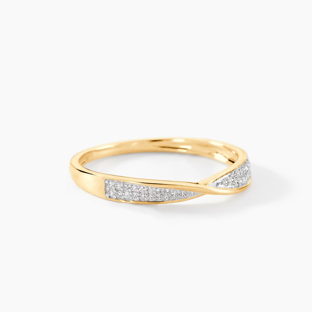 Bague Ingerida Or Jaune Diamant - Bagues avec pierre Femme | Histoire d&rsquo;Or